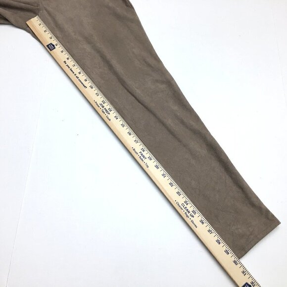 Chico's Women's Tan Faux Suede Jeans Straight Leg size 8 / 10 length 30" - Picture 6 of 10